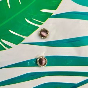 Vintage Delicate Purple Silver Earrings
